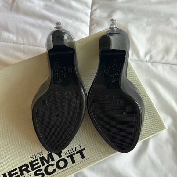 🔥Jeremy Scott Melissa barbie Black heels 7 mules - Picture 9 of 11